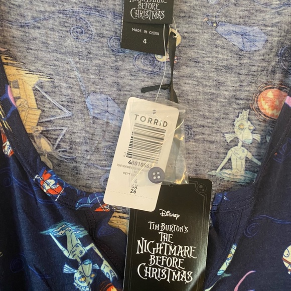 Torrid NWT  Disney nightmare before Christmas romper size 4x multi color - Picture 12 of 14